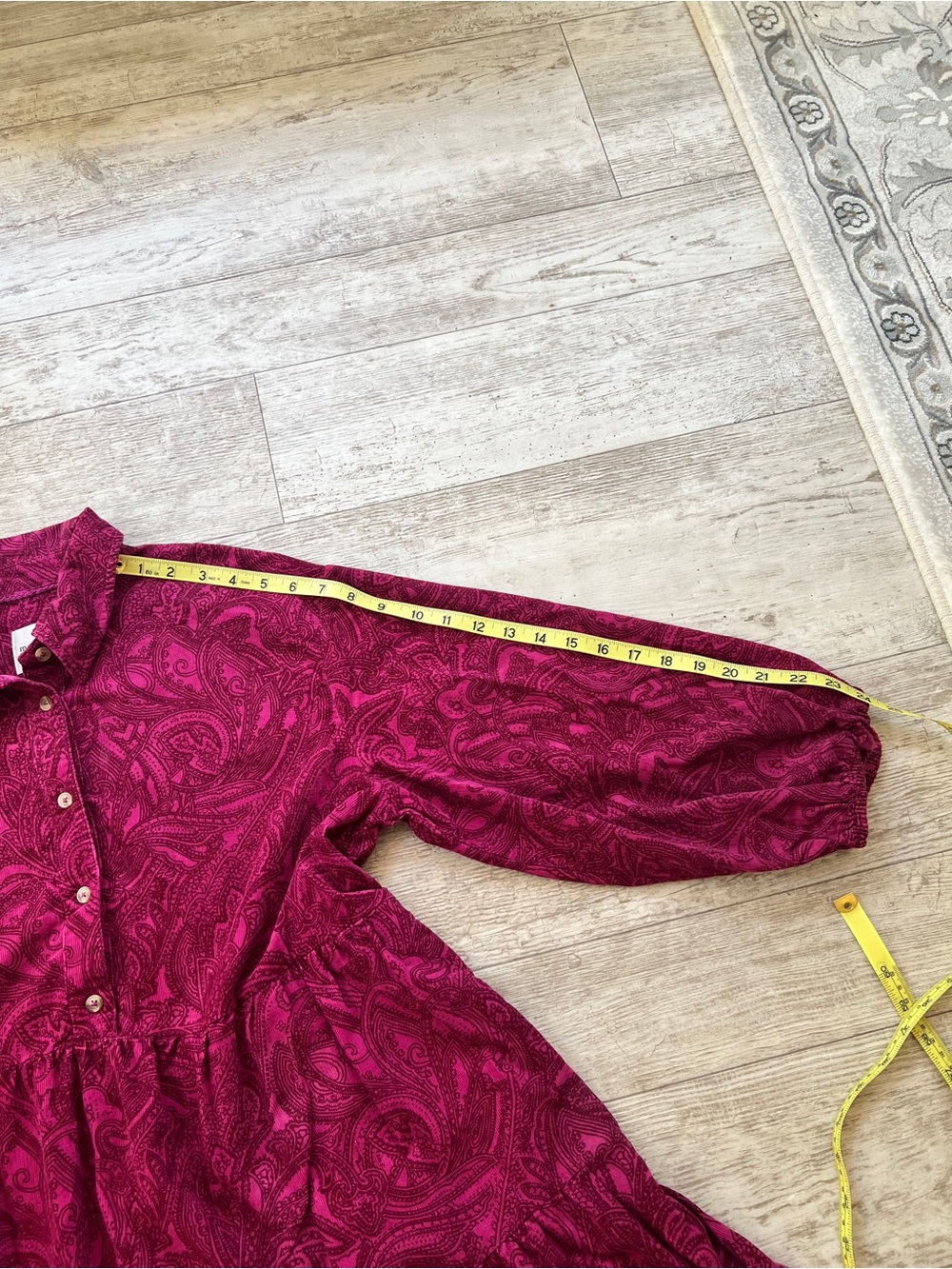 The Bettina Tiered Shirt Dress by Maeve Mini Corduroy
Edition Size M - Picture 7 of 16